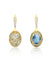 Nanis Reverse Gold, Blue Diamonds, Swiss Blue Topaz, Green Sapphires and London Blue Topaz  Double Face Ball Drop Earrings (Medium) - Orsini Jewellers