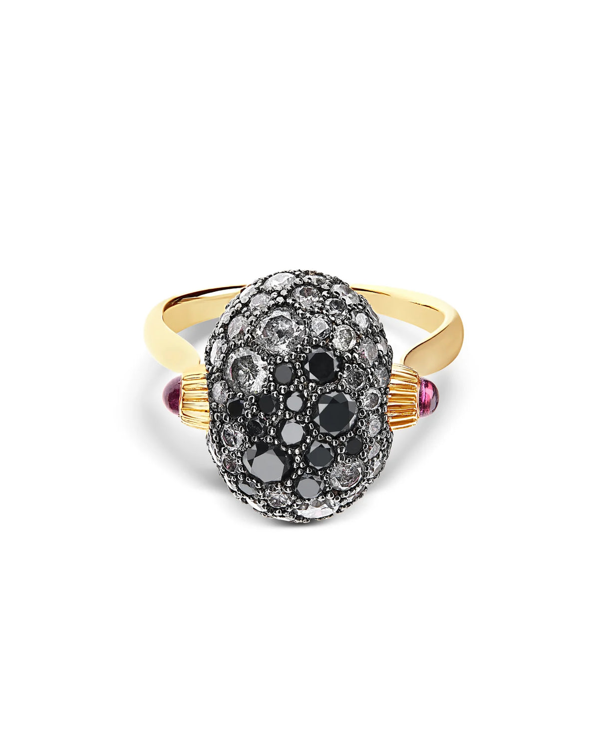 Nanis Reverse Gold, Rubies, Diamonds and Rock Crystal Double Face Ring (Medium) - Orsini Jewellers