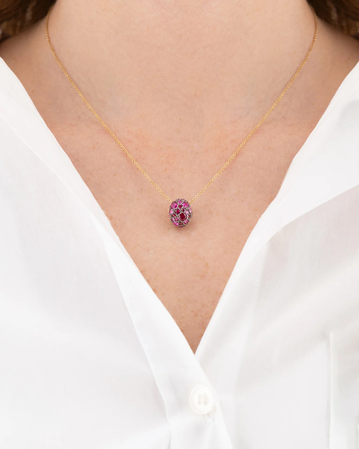 Nanis Reverse Pink Sapphires, Rubies, White Australian Opal and Diamonds Reversible Necklace - Orsini Jewellers