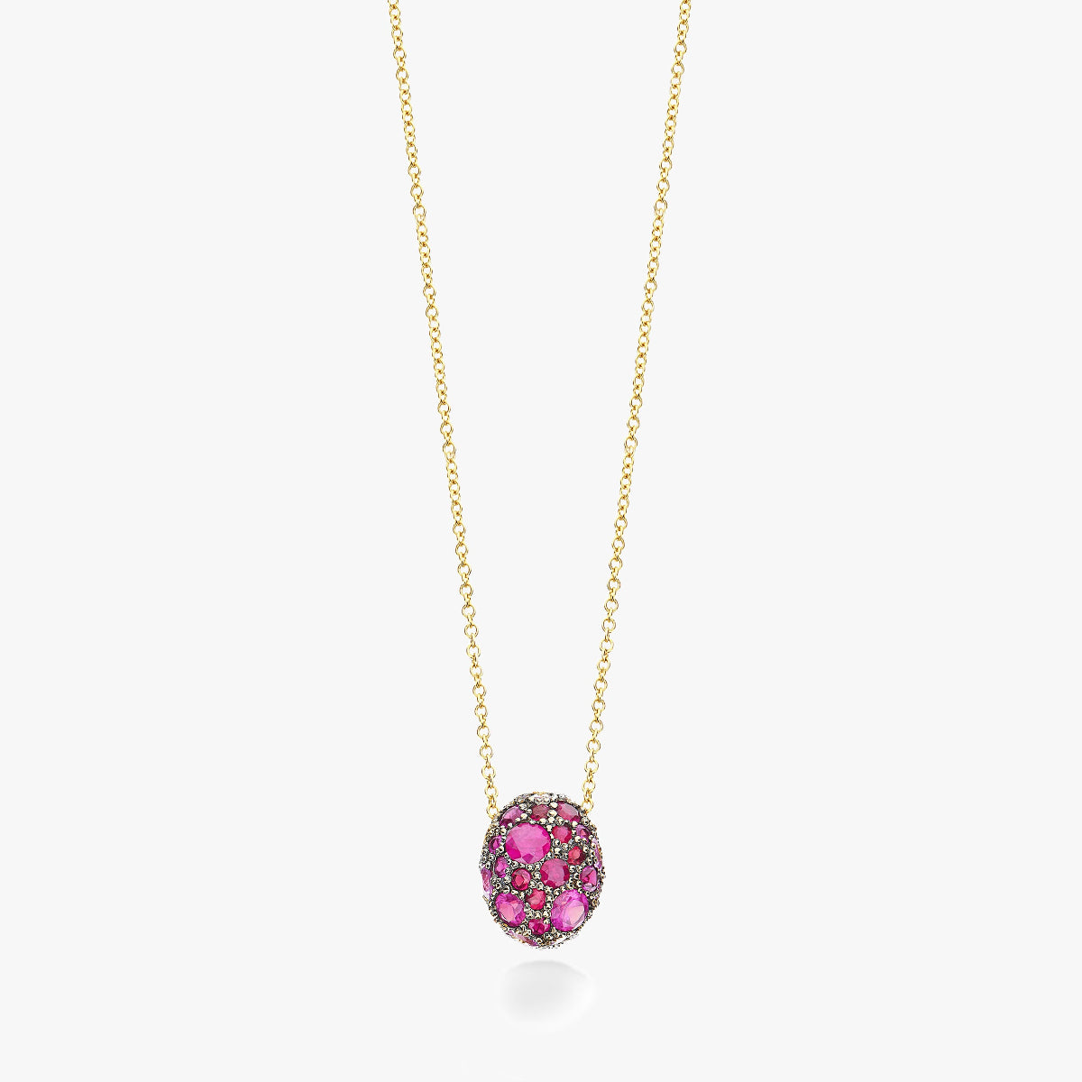 Nanis Reverse Pink Sapphires, Rubies, White Australian Opal and Diamonds Reversible Necklace CS33-584_GG