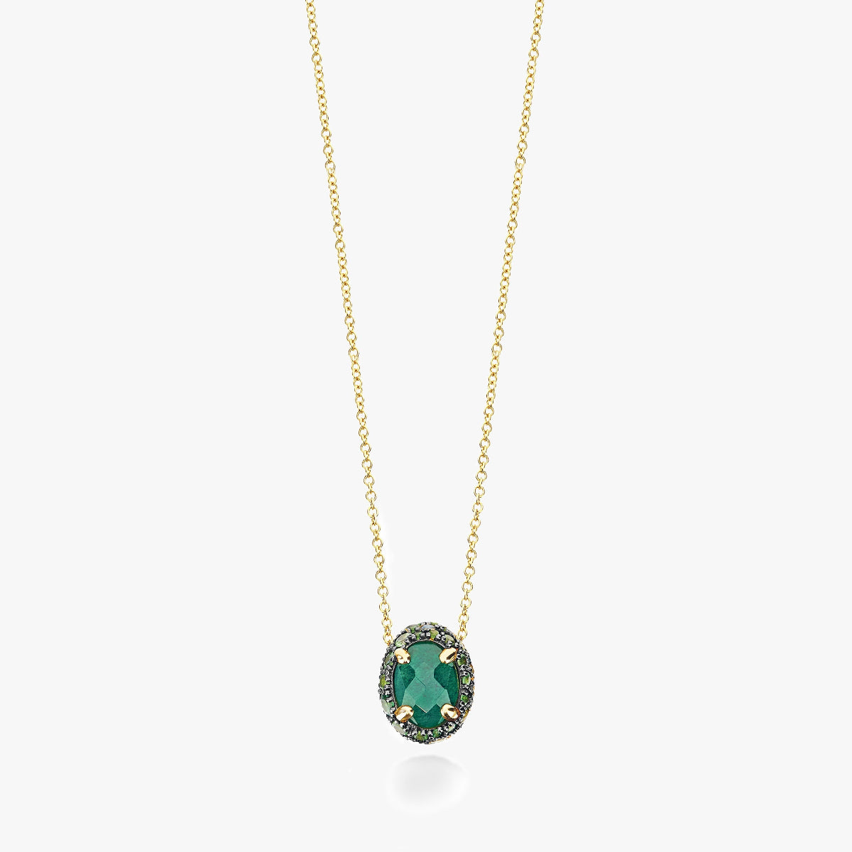 Nanis Reverse Sapphire, Tsavorite, Amethyst, Green Labradorite and Rock Crystal Reversible Necklace CS31-584_GG_LU