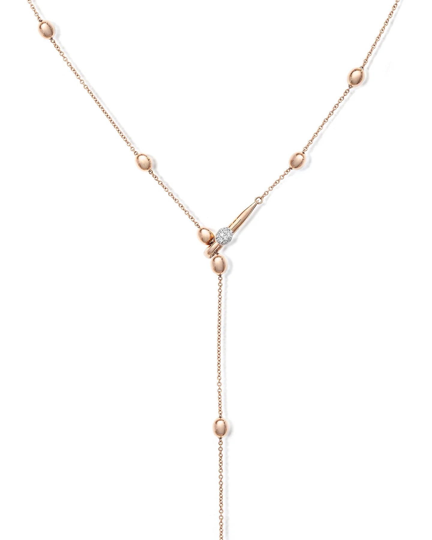 Nanis Soffio Rose Gold and Diamonds Y Necklace - Orsini Jewellers