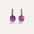 Nudo Drop Earrings in 18k Rose and White gold with jade and amethyst