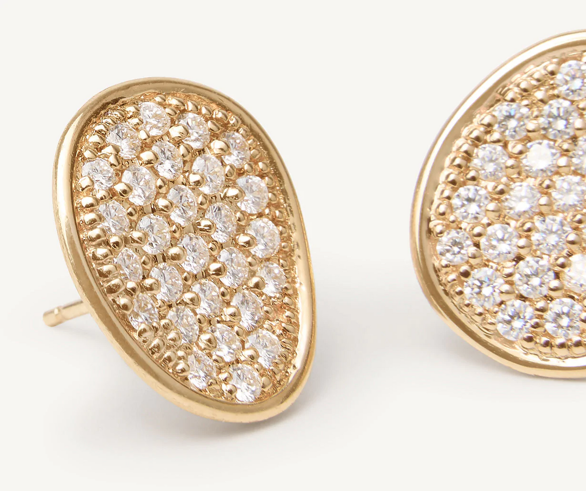 Marco Bicego Lunaria Stud Earrings with Diamonds - Orsini Jewellers