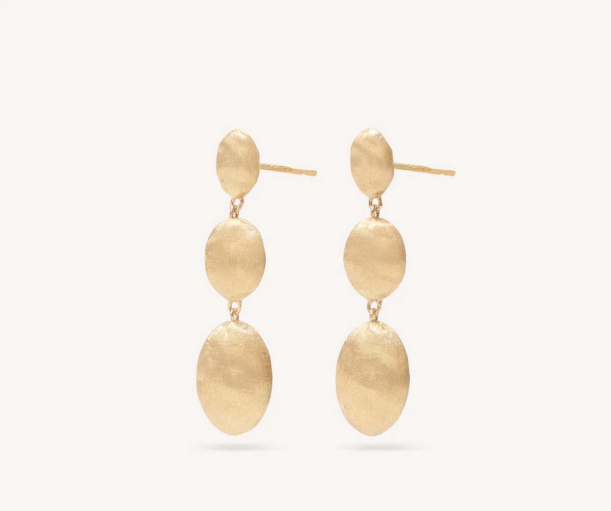 Marco Bicego Siviglia 18k Gold Earrings 3 Drop - Orsini Jewellers