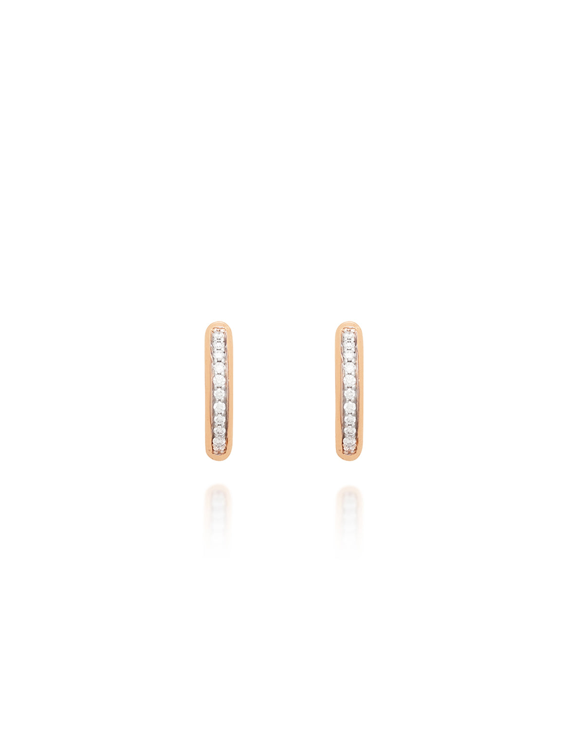 Nanis Libera Rose Gold and Diamonds Small Hoop Earrings - Orsini Jewellers