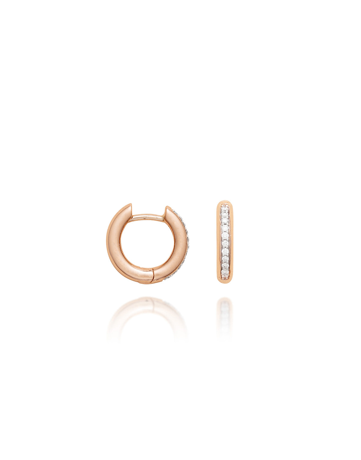Nanis Libera Rose Gold and Diamonds Small Hoop Earrings - Orsini Jewellers