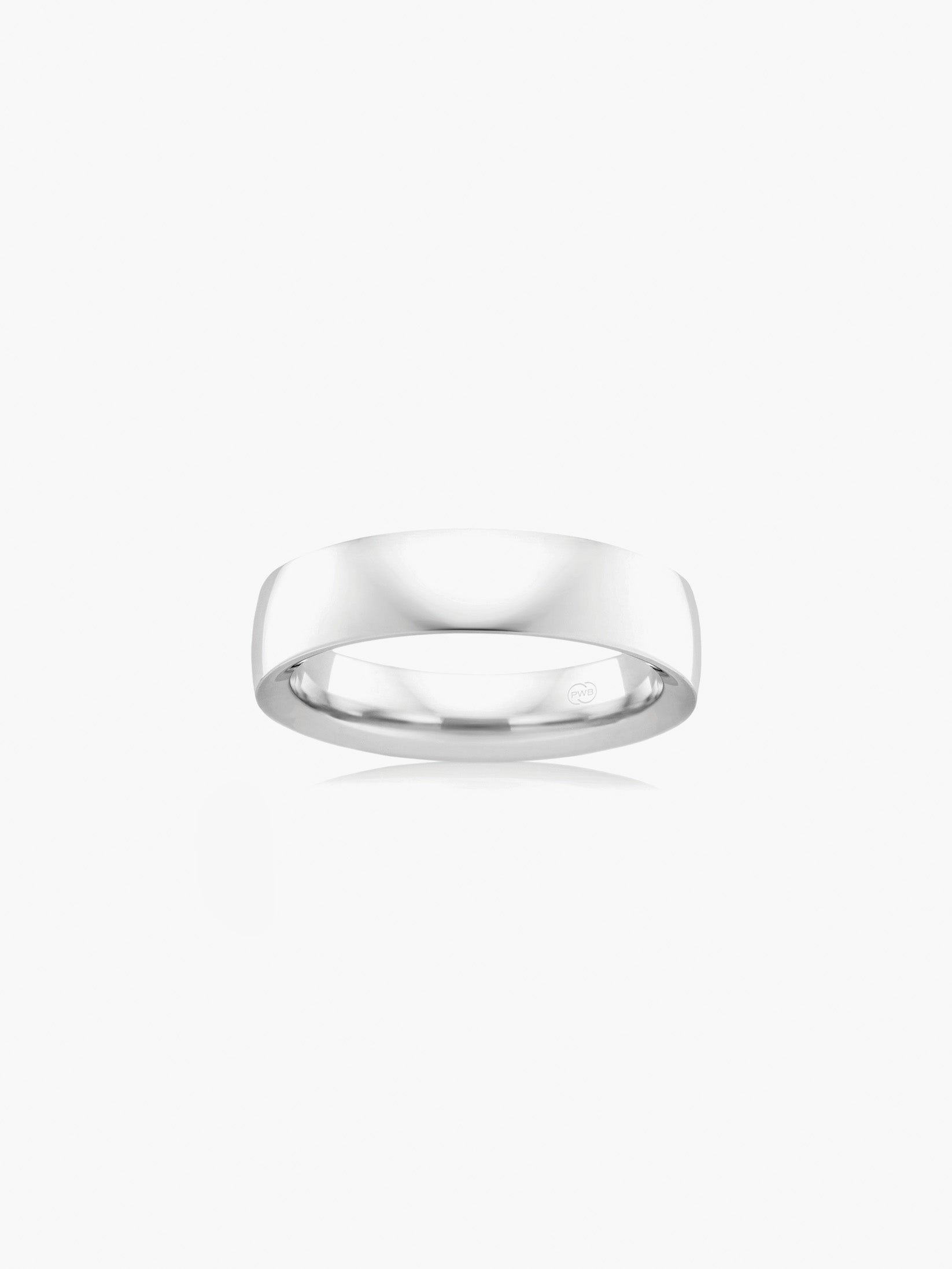 Original Comfort White Gold Wedding Ring