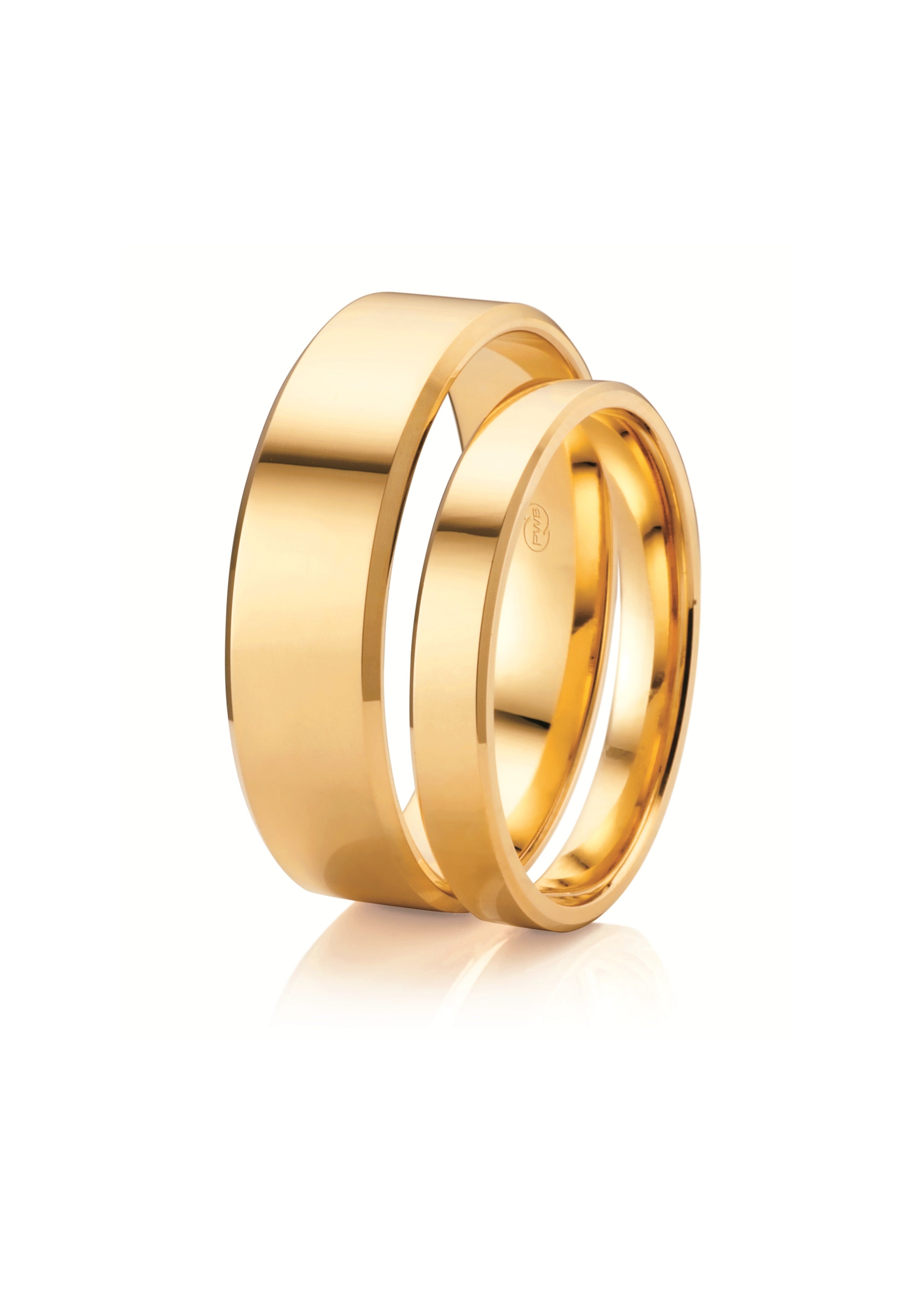 Flat Bevel Wedding Ring