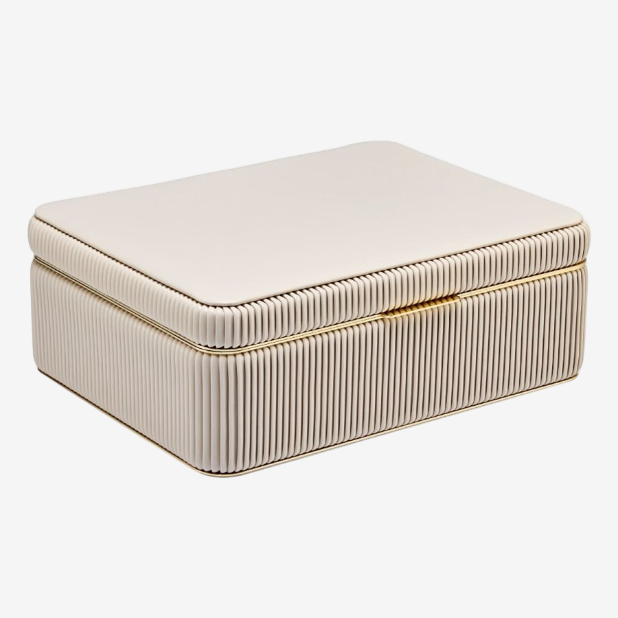 Bella Large Jewellery Box in Bone Orsini