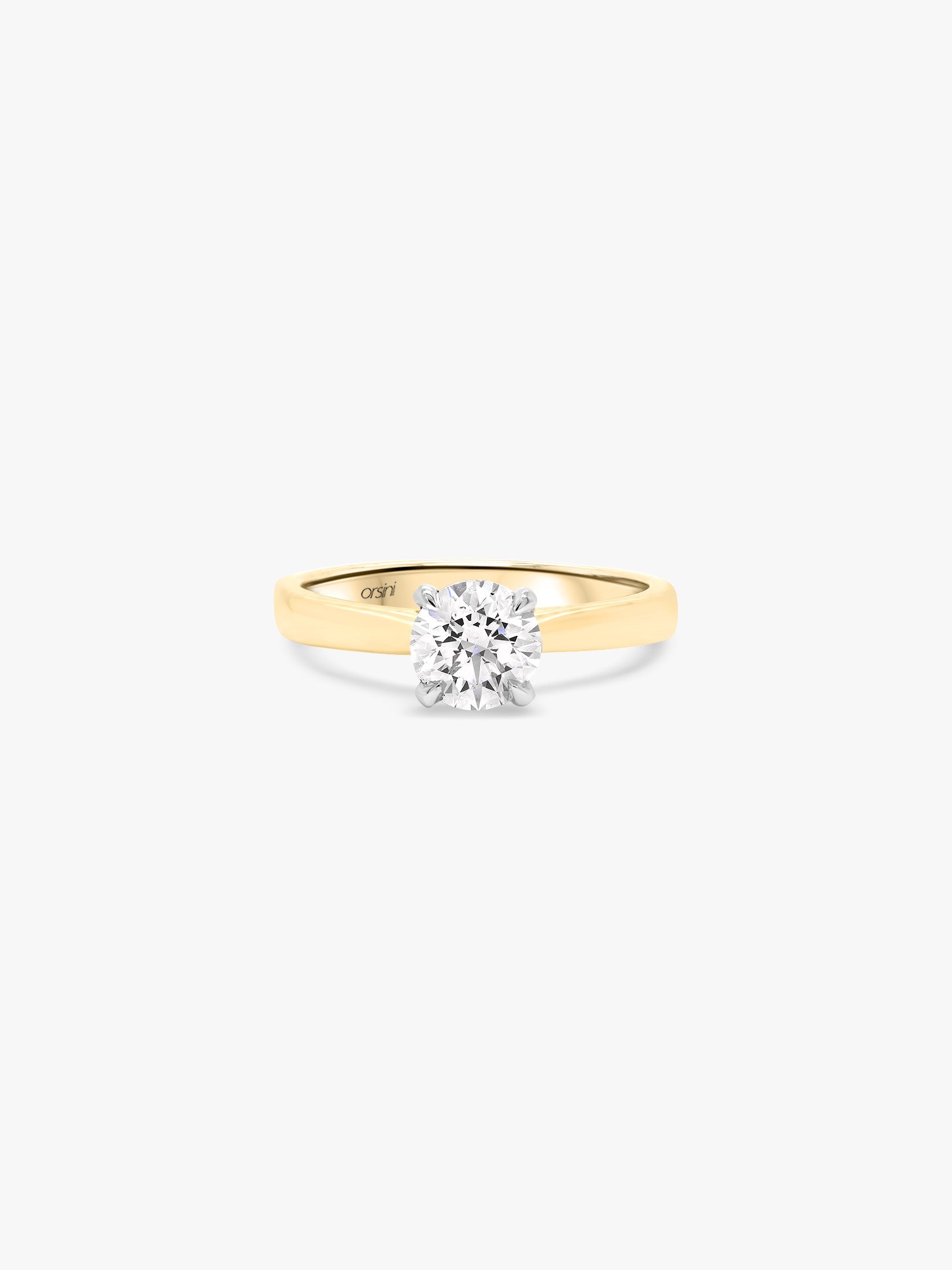 Tulipano Solitaire Diamond Engagement Ring in Yellow Gold Orsini