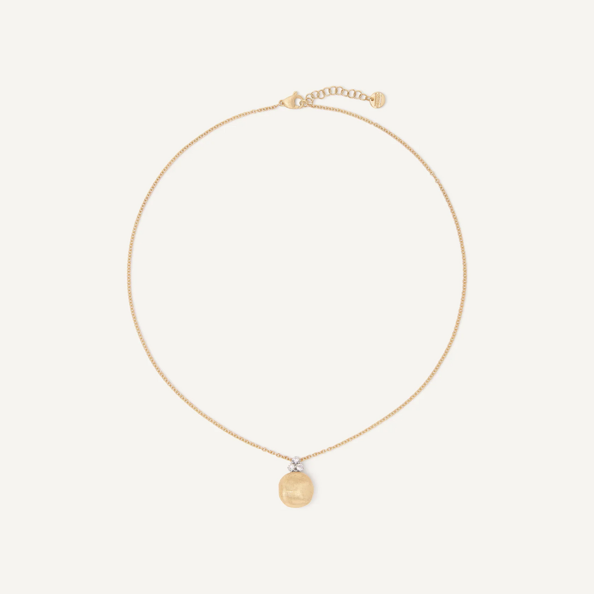 18K Yellow Gold Pendant Necklace With Diamonds
