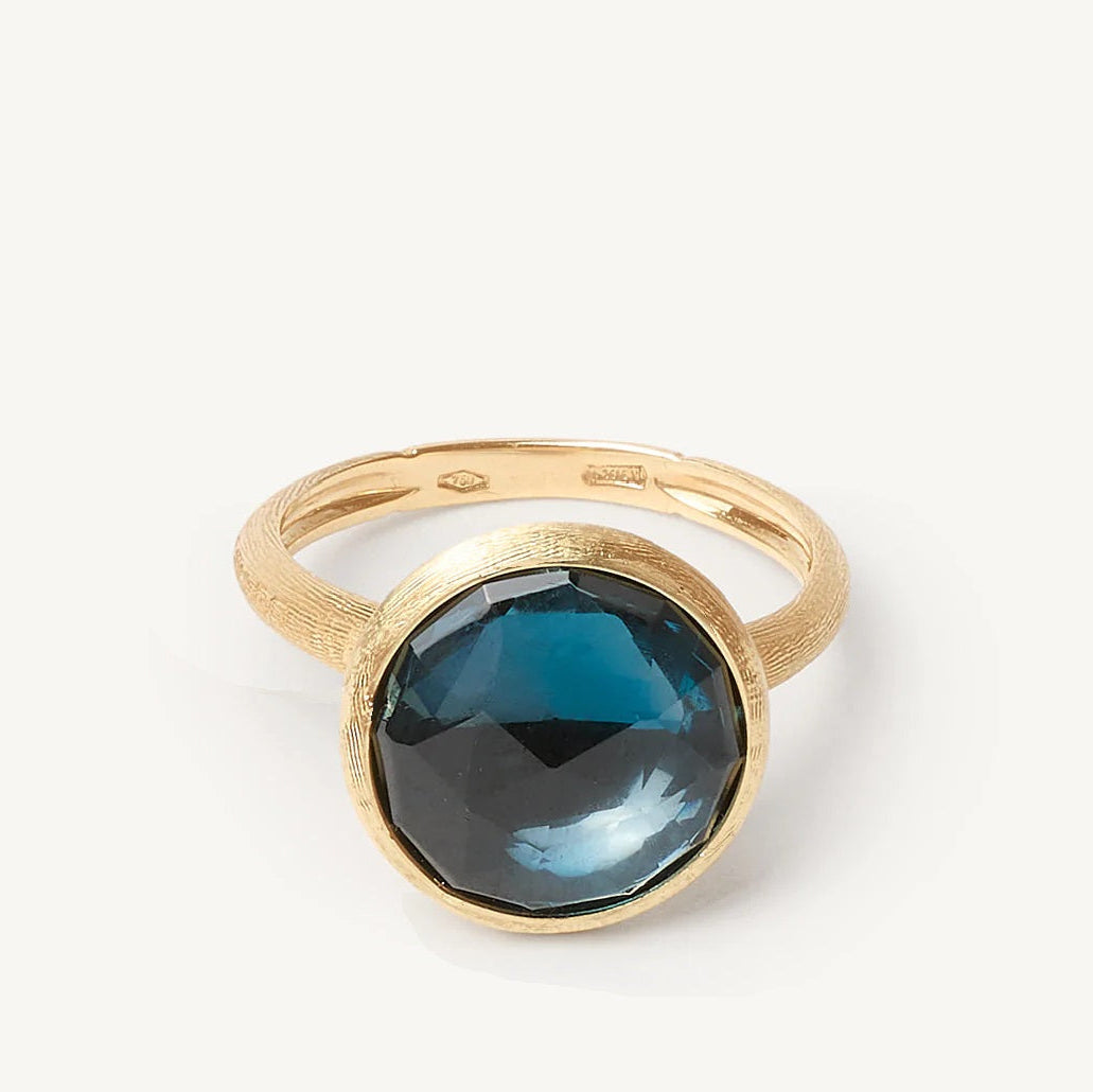 Marco Bicego Jaipur 18k Gold London Blue Topaz Ring