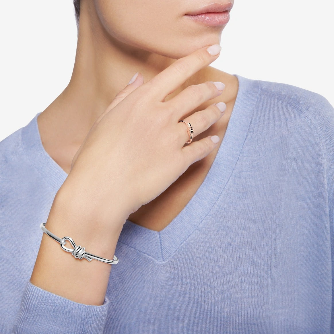 Dodo sterling silver forever knot Nodo bangle bracelet