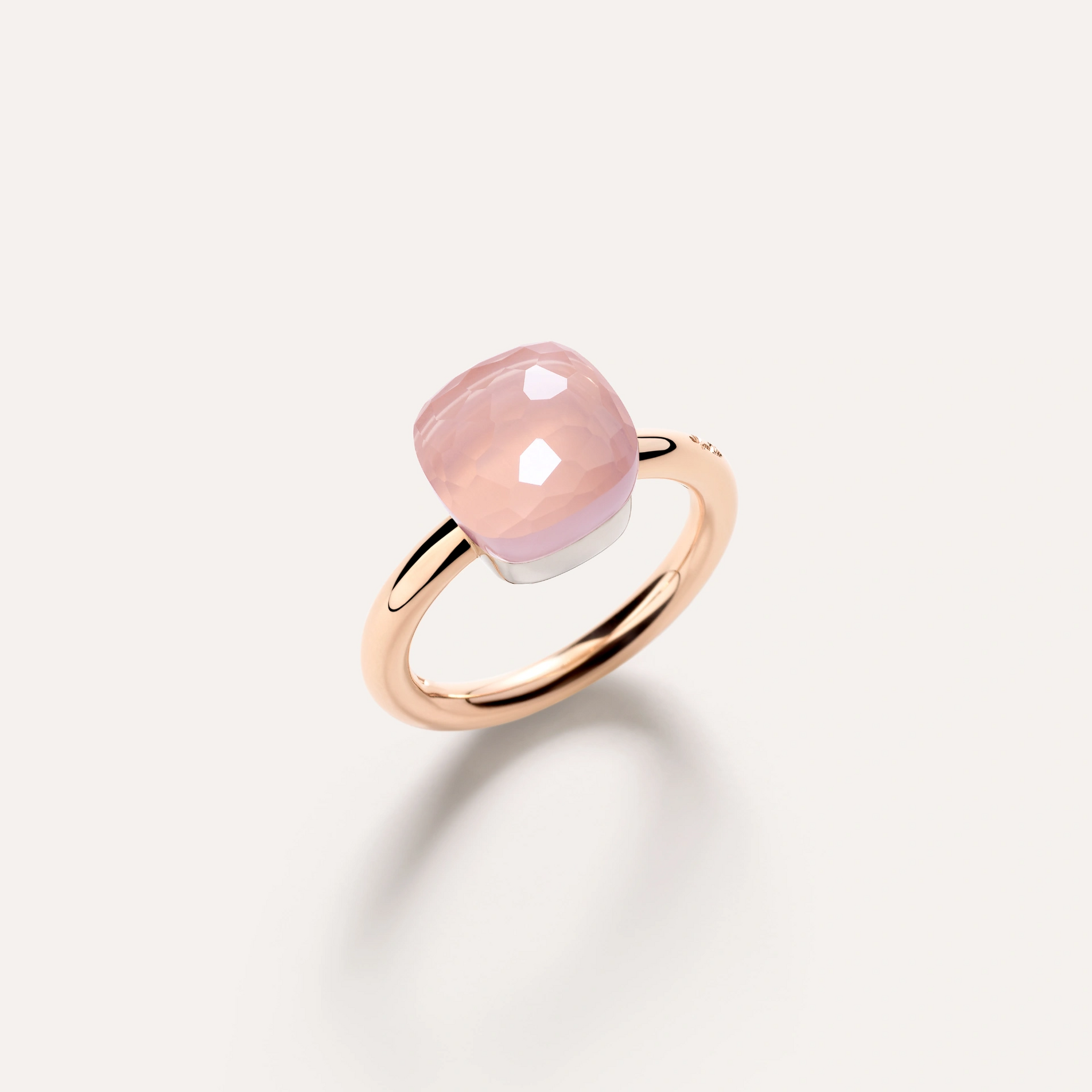 Pomellato Nudo Classic Ring 18k Gold with Pink Quartz Rose - Orsini Jewellers