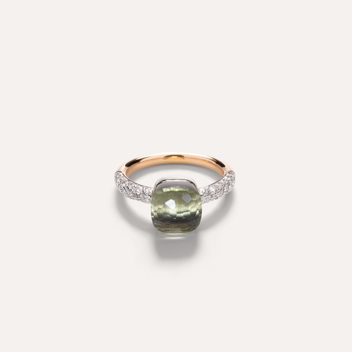 Pomellato Nudo Petit Ring 18k Gold Prasiolite &amp; Diamonds - Orsini Jewellers