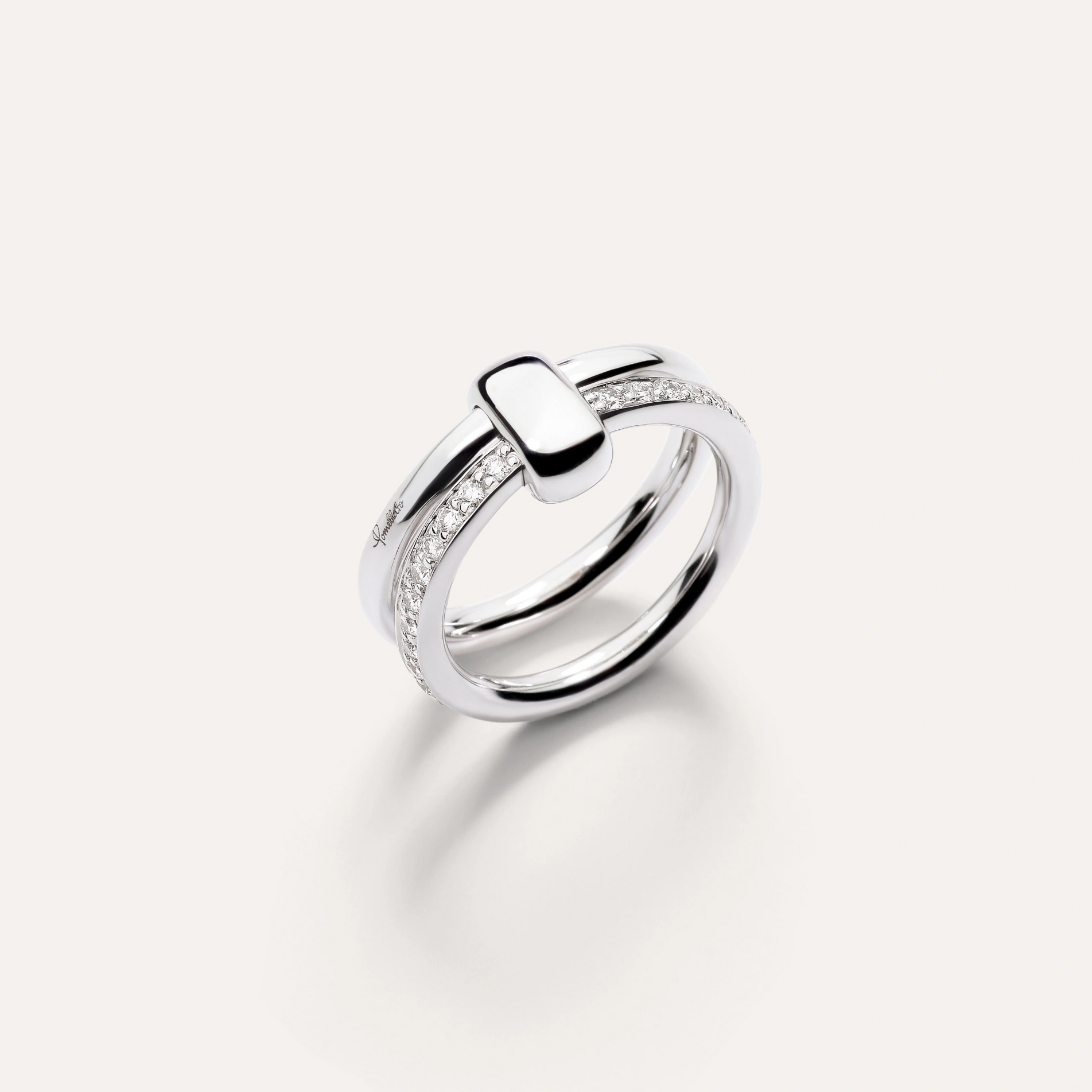 Pomellato Together Ring in 18k White Gold with Diamonds - Orsini Jewellers