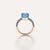 Pomellato Nudo Petit Ring 18k Gold London Blue Topaz and Lapis Lazuli with Blue Sapphires - Orsini Jewellers