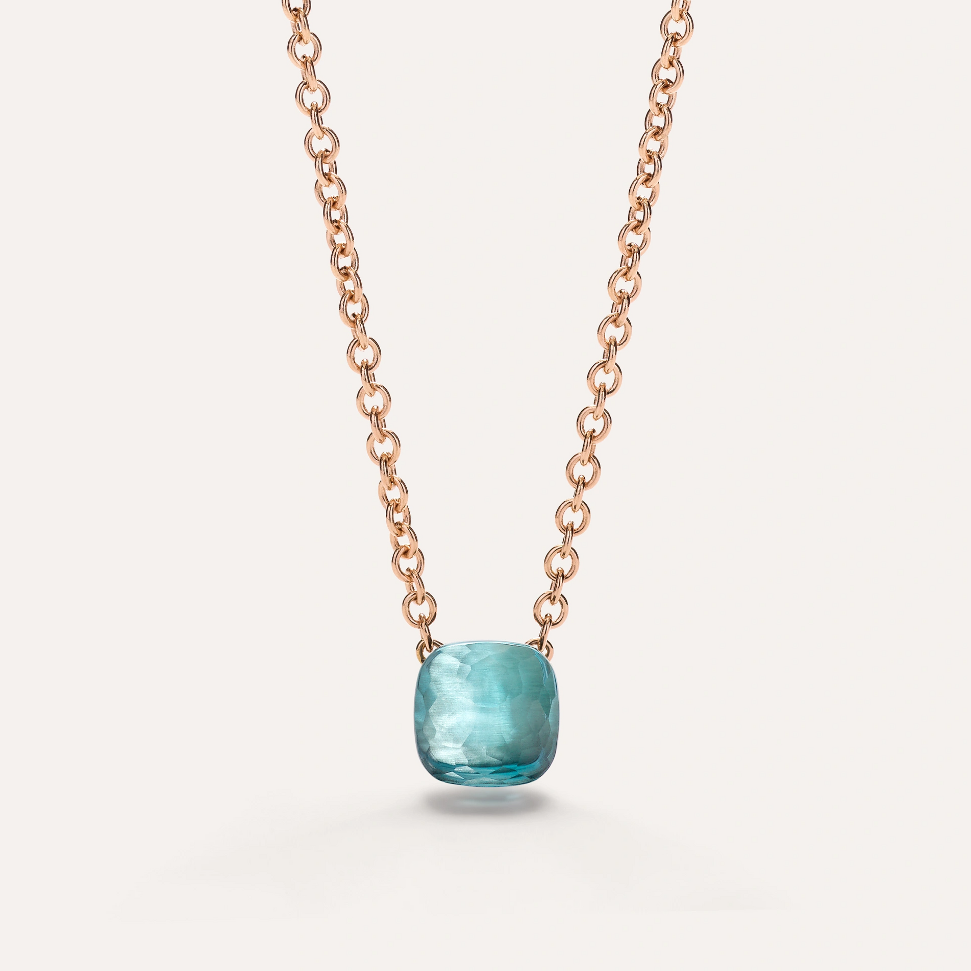 Pomellato Nudo Necklace with Petit Pendant, 18k Gold with Sky Blue Topaz - Orsini Jewellers