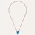 Pomellato Nudo Necklace with Large Pendant, 18k Gold and Blue Topaz