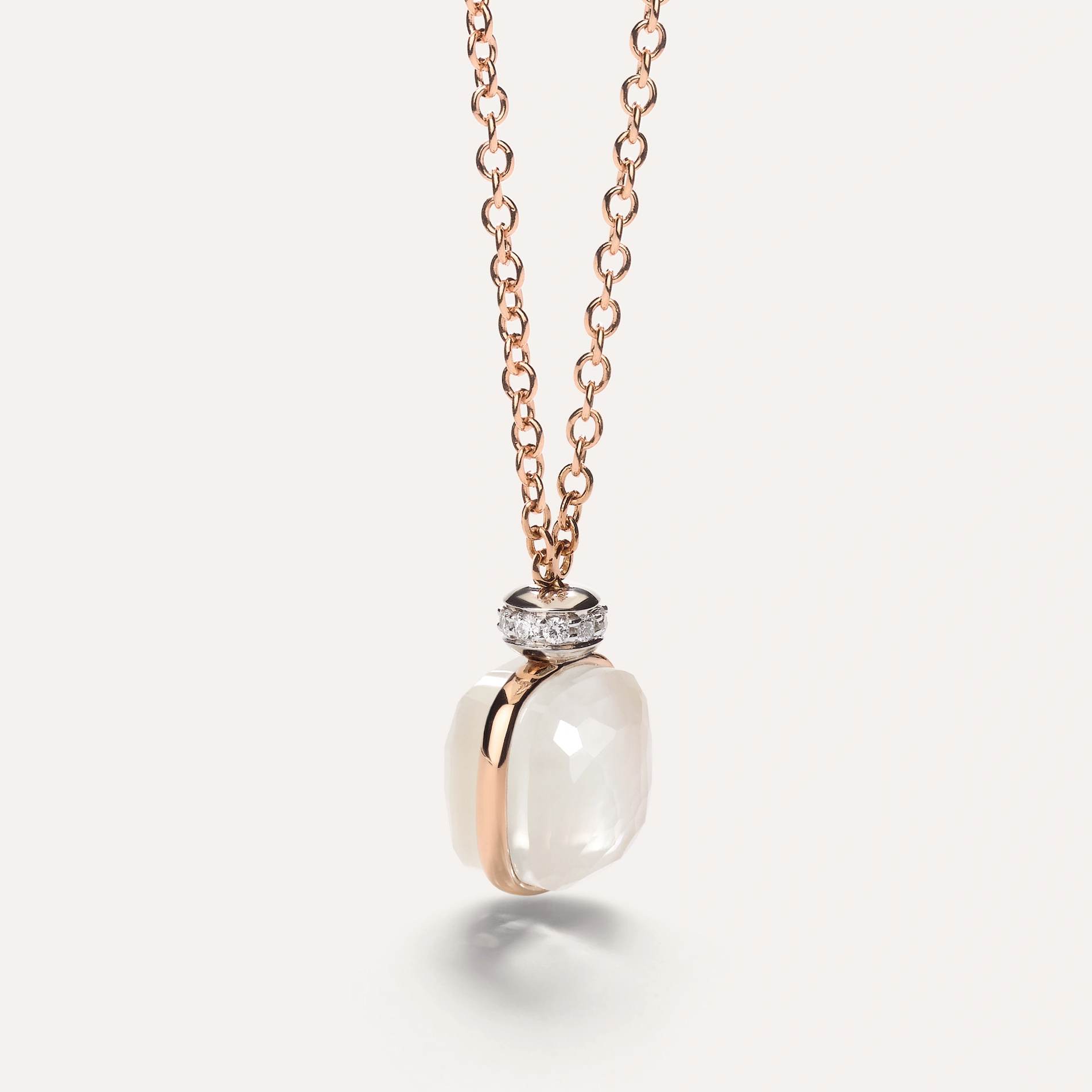 Pomellato Nudo Necklace Mother of Pearl, White Topaz and Diamonds - Orsini Jewellers