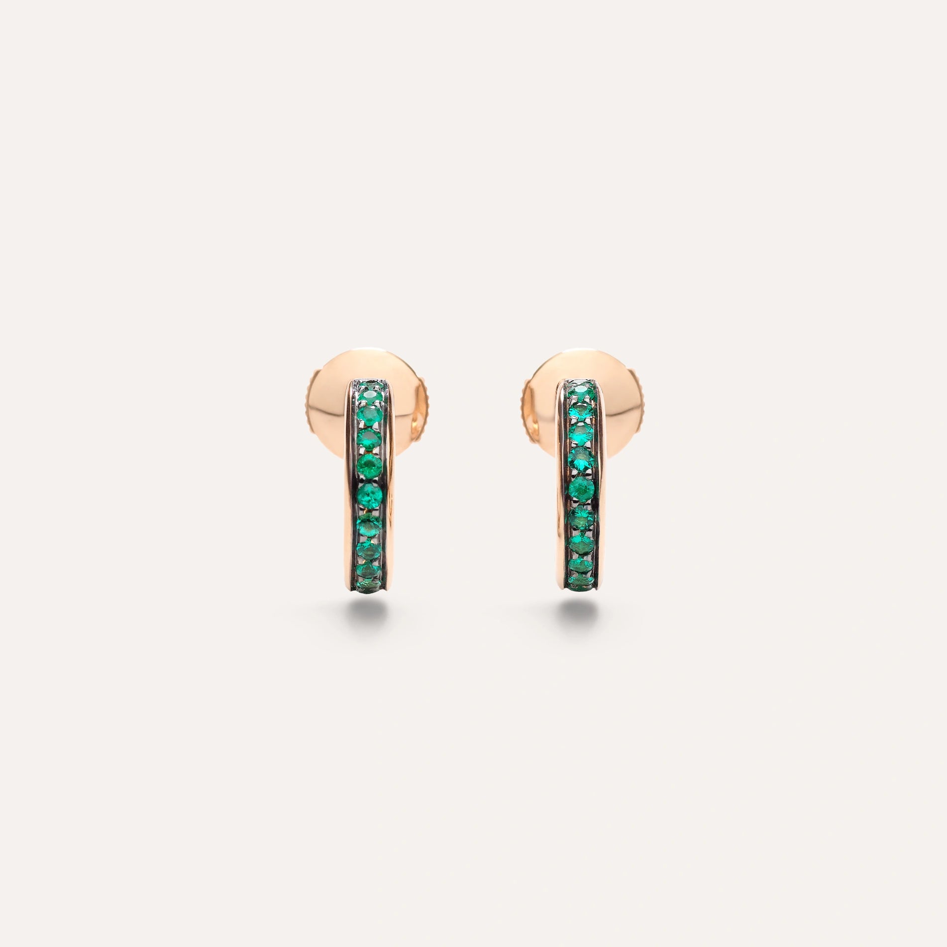 Pomellato Together Diamond Earrings in 18k Gold with Emeralds - Orsini Jewellers