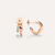 Pomellato Together Double Loop Earrings in 18k Rose Gold with White Diamonds - Orsini Jewellers
