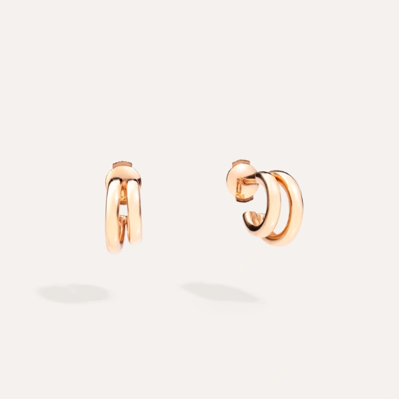Pomellato Together Double Loop Earrings in 18k Rose Gold - Orsini Jewellers