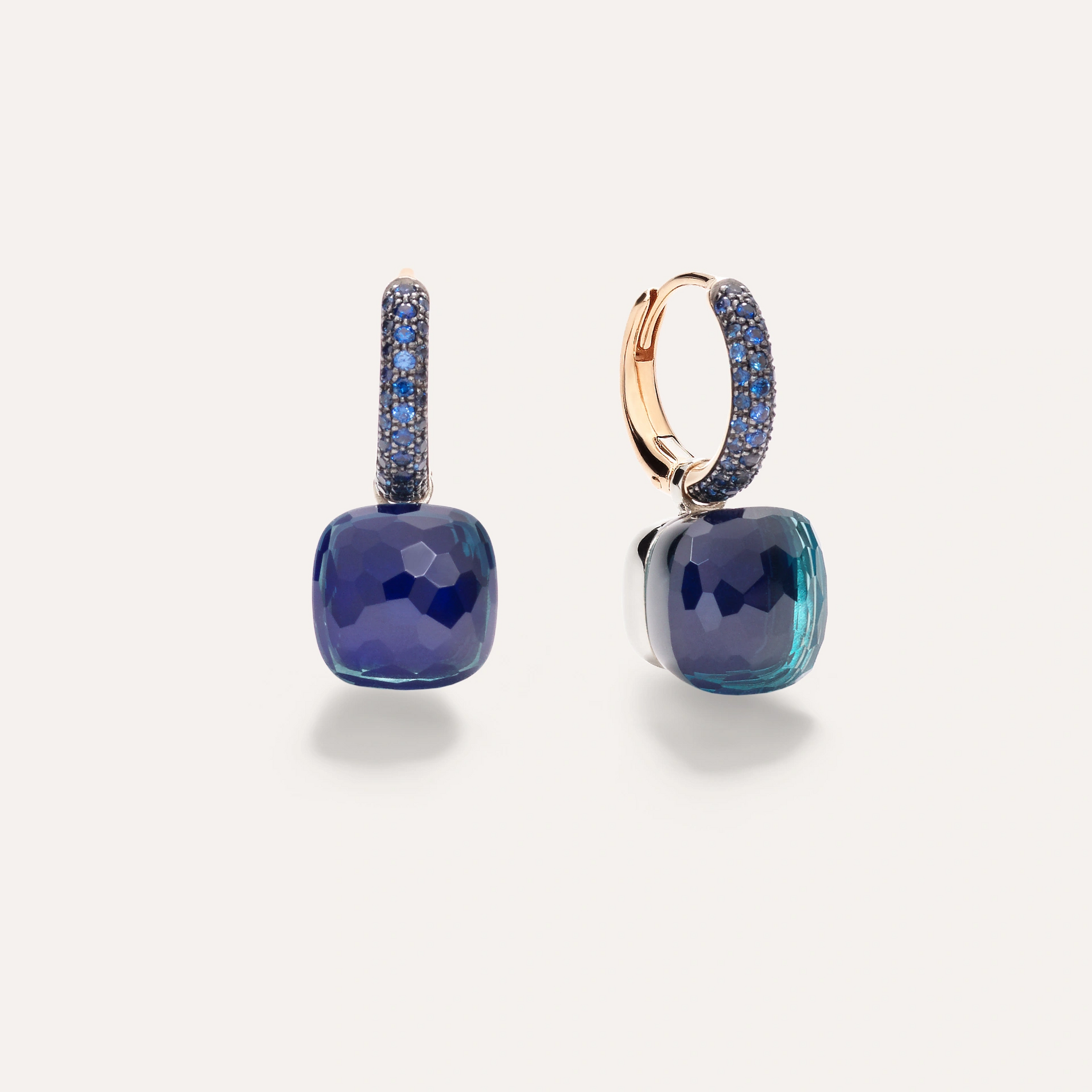 Primary Image Pomellato_earrings-nudo-classic-rose-gold-18kt-white-gold-18kt-blue-london-topaz-lapis-lazuli-blue-sapphire_1