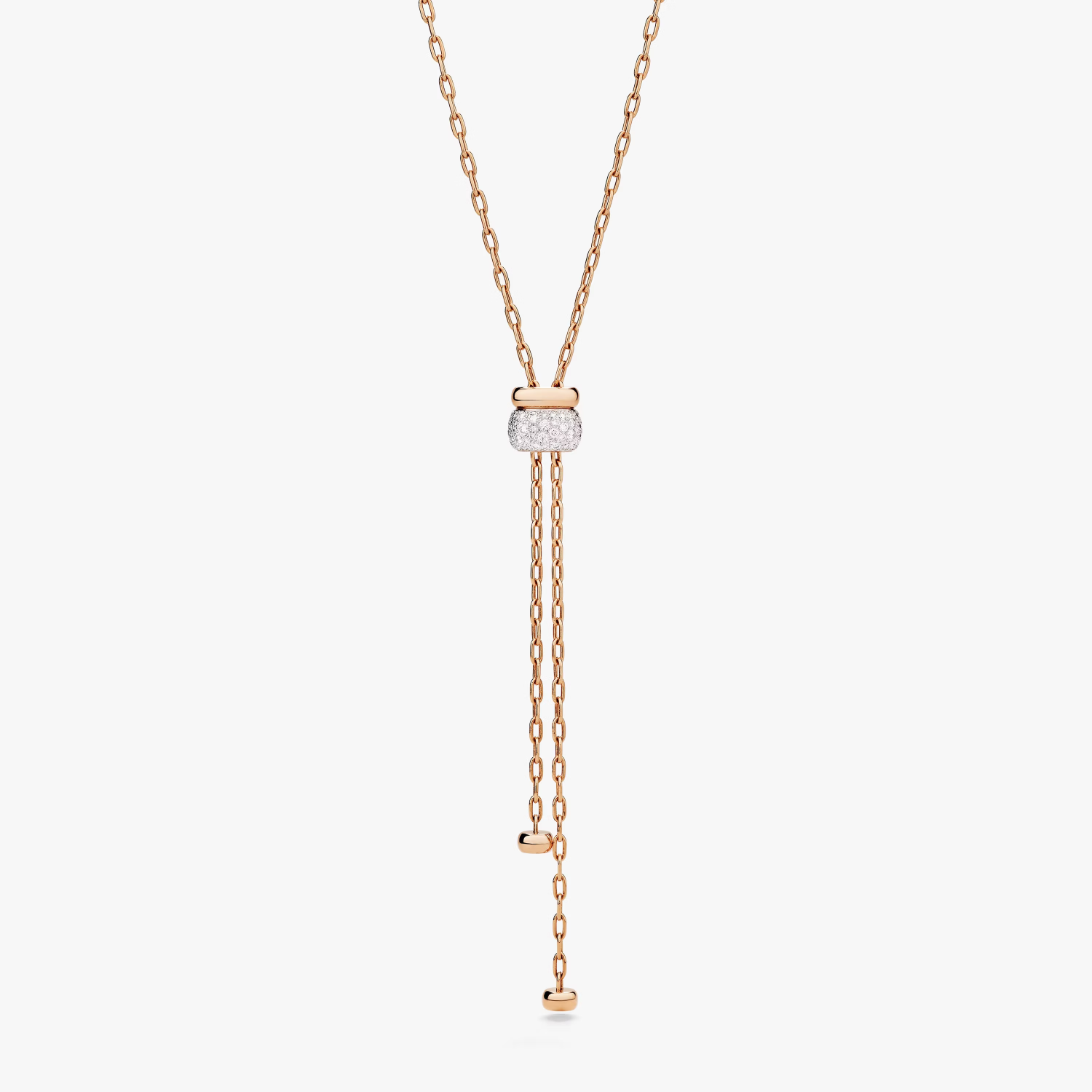 Pomellato Iconica Lariat Diamond Necklace in 18k Gold PCC5001_O7WHR_DB000