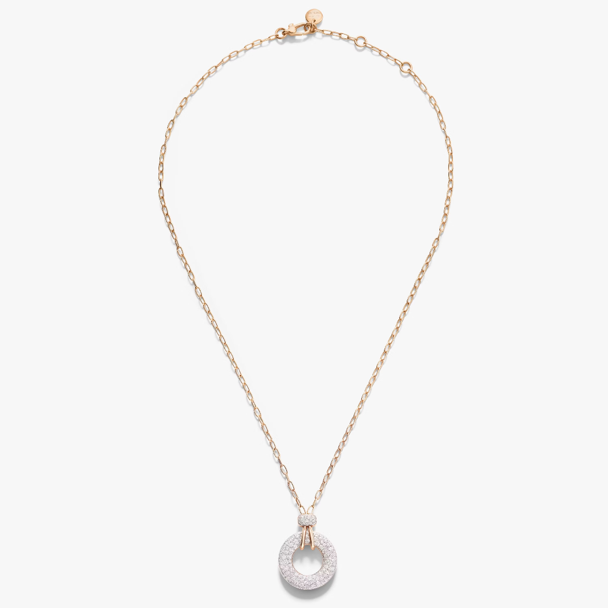 Pomellato Iconica Necklace with Diamond Pendant in 18k Gold