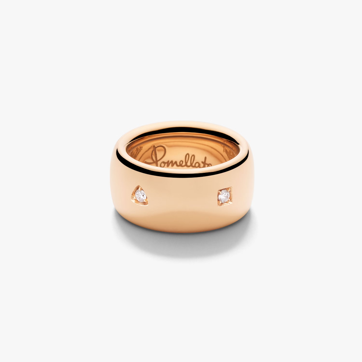 Pomellato Iconica Ring in 18k Rose Gold with Diamonds (Medium-Large) PAC4007_O7000_DB000