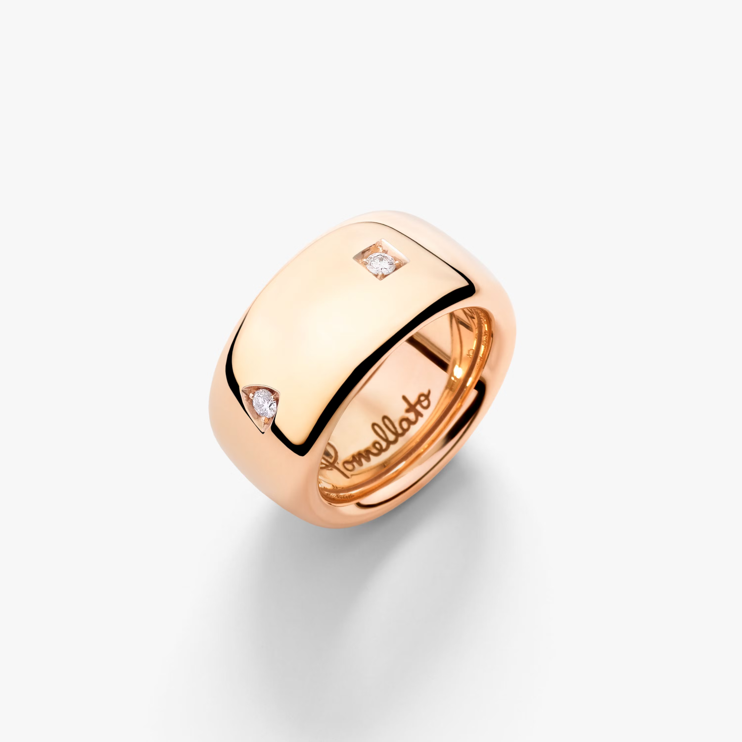 Pomellato Iconica Ring in 18k Rose Gold with Diamonds (Medium-Large) PAC4007_O7000_DB000