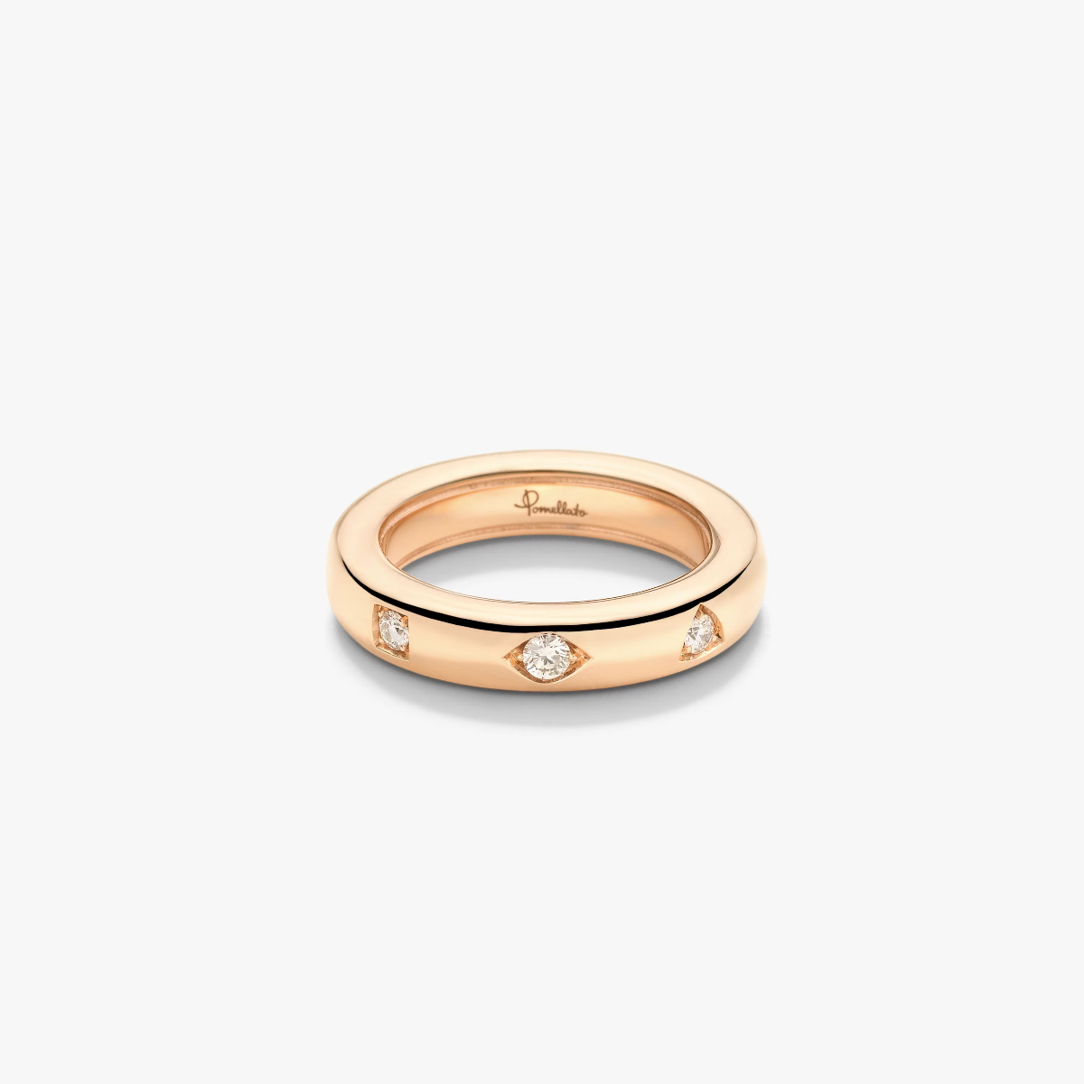 Pomellato Iconica Slim Ring in 18k Rose Gold with Diamonds (Extra Slim) Orsini Fine Jewellery