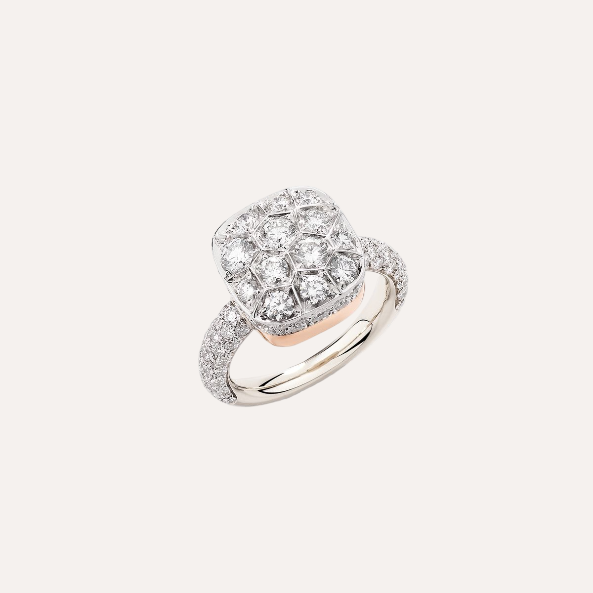 Pomellato Nudo Maxi Diamond Ring 18k Gold with Diamonds