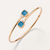 Pomellato Nudo Mini Bangle Bracelet with London Blue Topaz