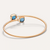 Pomellato Nudo Mini Bangle Bracelet with London Blue Topaz
