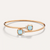 Pomellato Nudo Mini Bangle Bracelet with Sky Blue Topaz and Diamond Detail