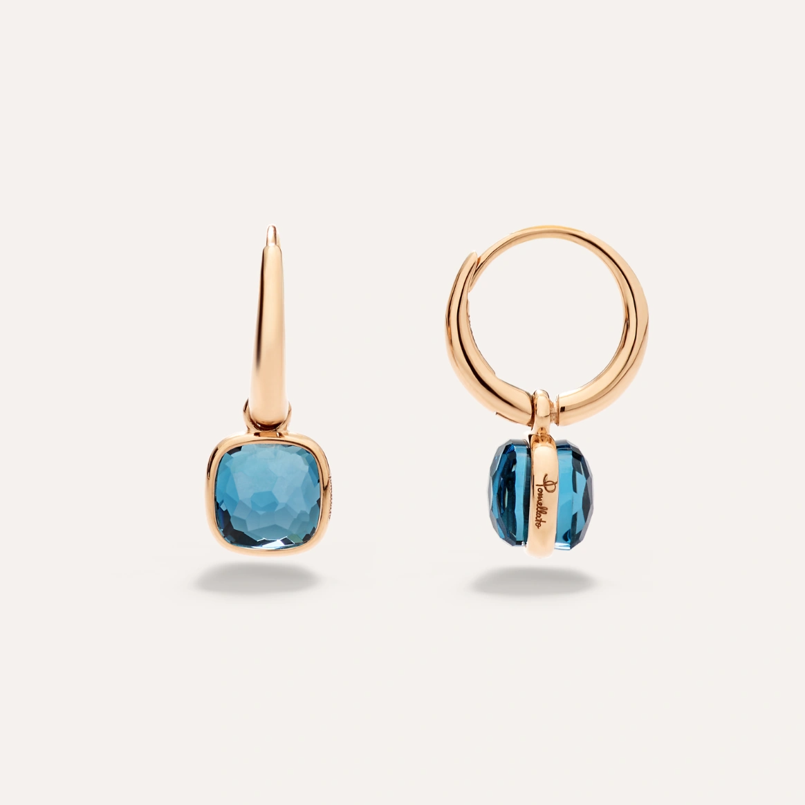 Pomellato Nudo Mini Earrings in London Blue Topaz