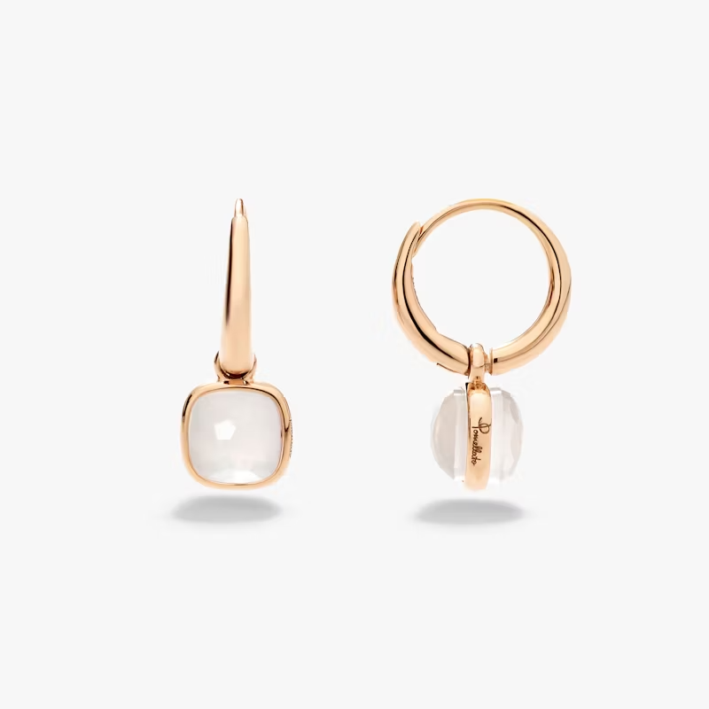 Pomellato Nudo Mini Earrings in Milky Quartz