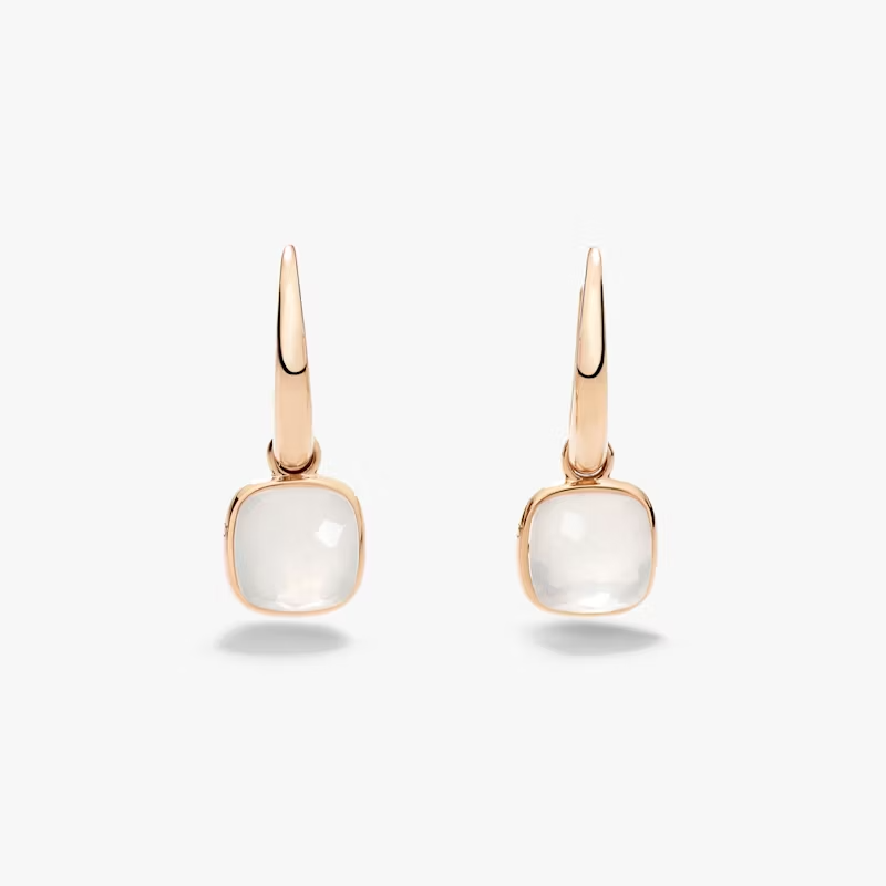 Pomellato Nudo Mini Earrings in Milky Quartz
