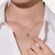 Pomellato Nudo Mini Necklace with London Blue Topaz and Diamonds PCC5020O6WHRDB0TL on model
