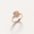Pomellato Nudo Petit Ring in 18k Rose and White Gold with Brown Diamonds