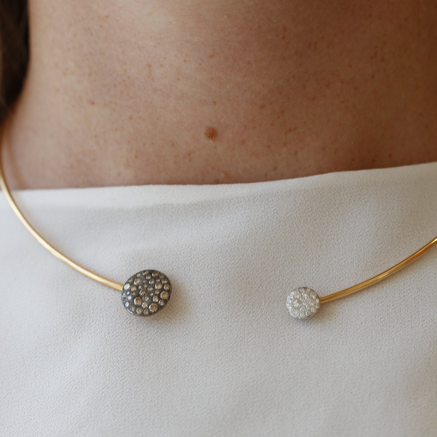 Pomellato Sabbia Choker in 18k Rose Gold with Pavé Diamonds