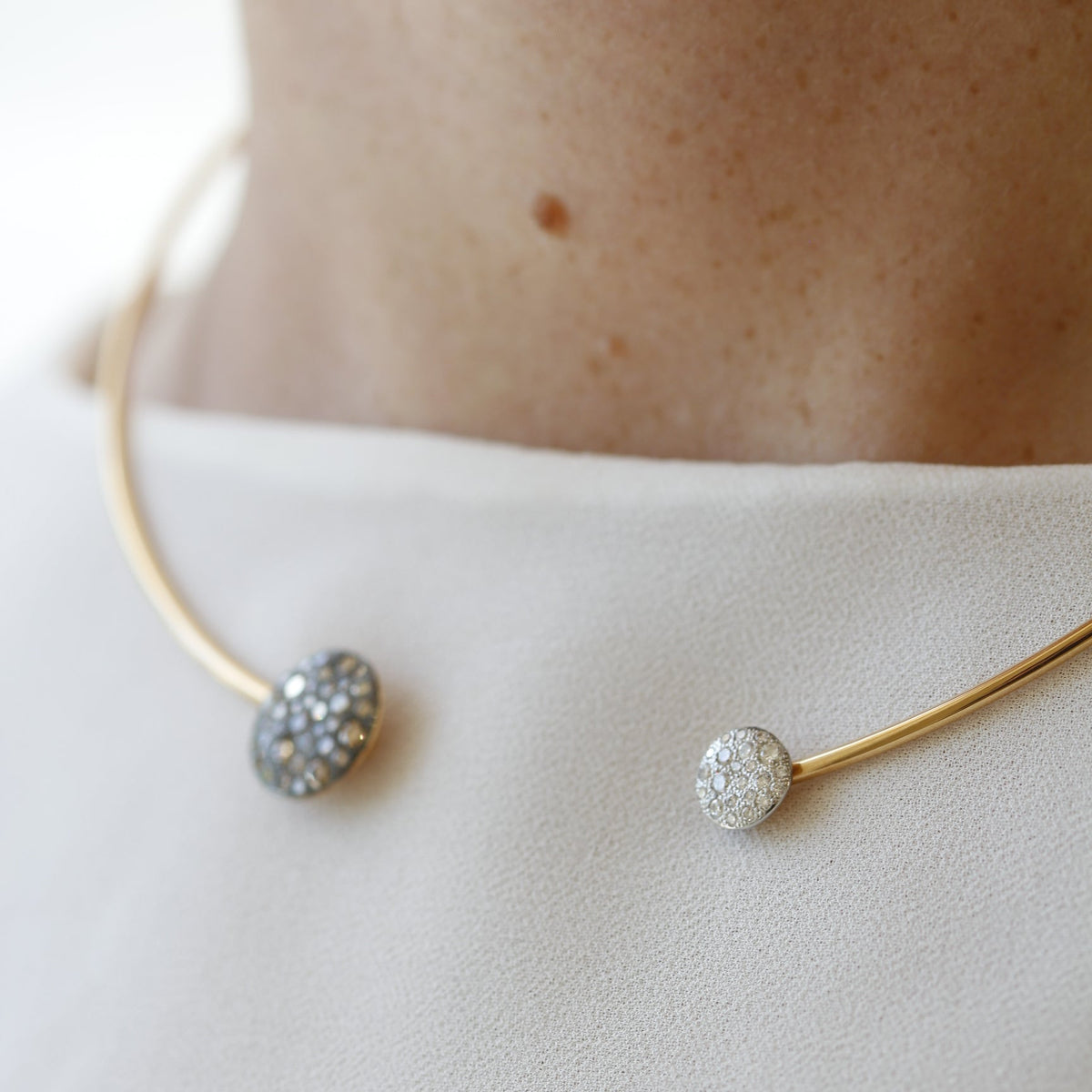 Pomellato Sabbia Choker in 18k Rose Gold with Pavé Diamonds