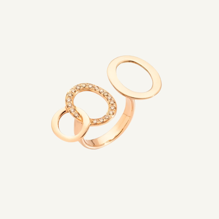 Pomellato Brera Ring Brown Diamonds 18k Rose Gold - Orsini Jewellers