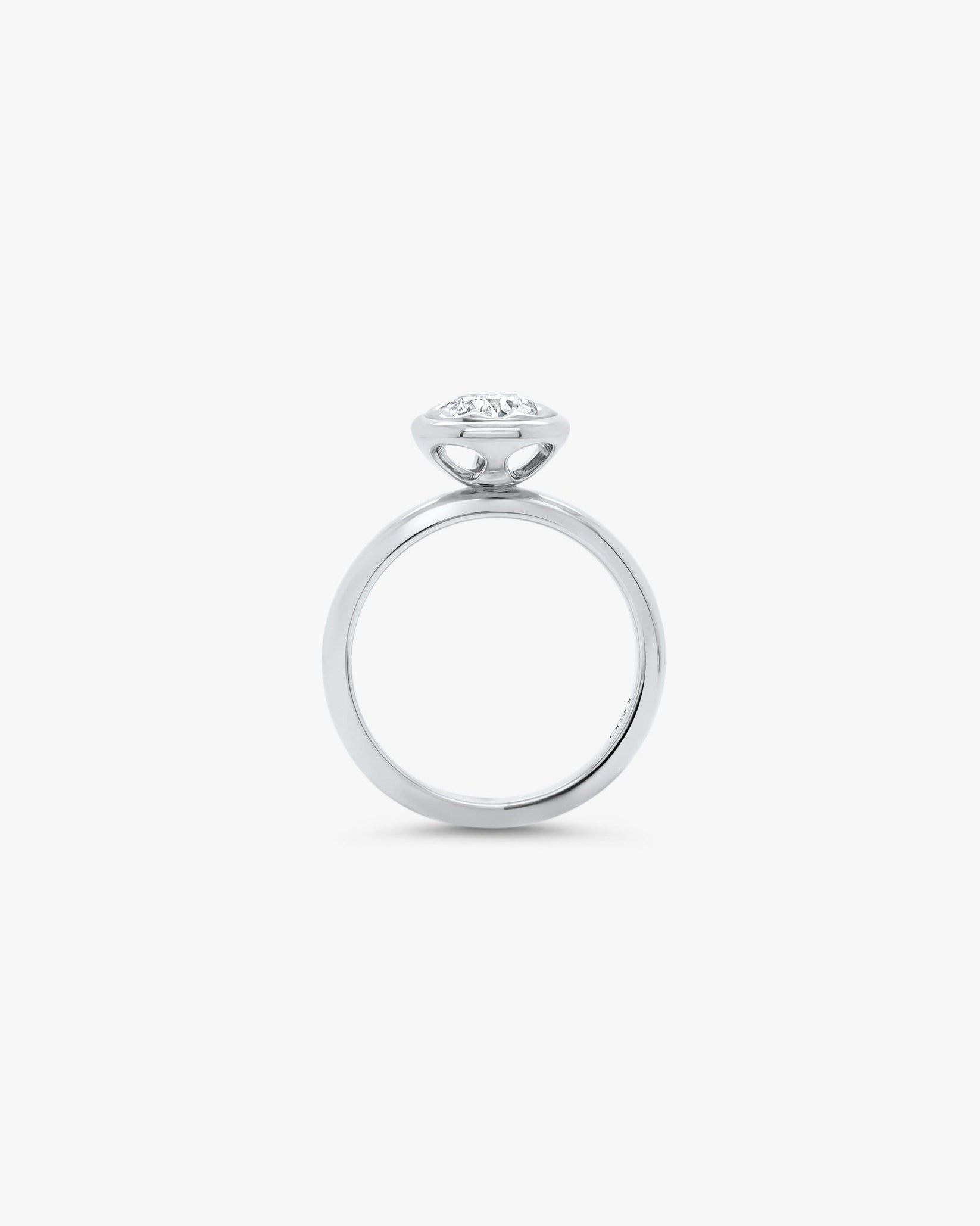 Rosa Solitaire Diamond Engagement Ring in White Gold