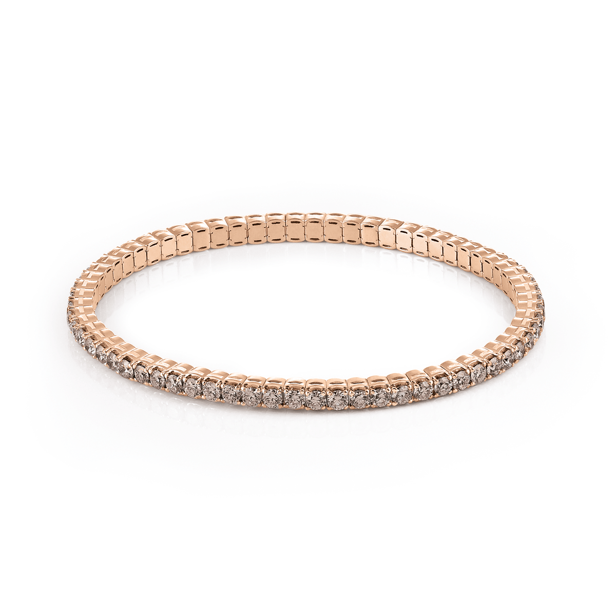 Al Coro Stretchy Bracelet in 18k Rose Gold with Diamonds - Orsini Jewellers