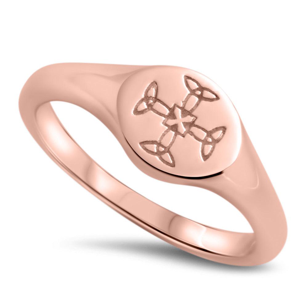 St Cuthbert&#39;s Leavers Graduation 9k Rose Gold Signet Ring 2023 - Orsini Jewellers