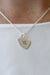 Saint Cuths silver heart necklace leavers faith hope love